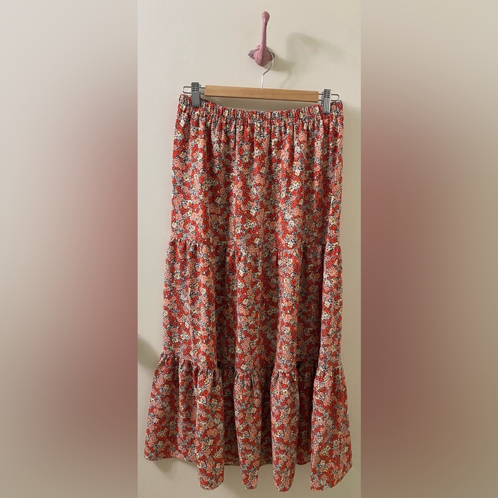 LOFT Floral Maxi Skirt